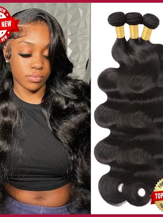 Body Wave Human Hair Extensions 3 Bundles 18-22 Inch Brazilian Virgin Hair main image 6